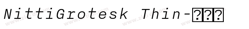 NittiGrotesk Thin字体转换